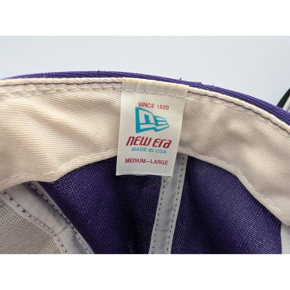 Vintage New Era JCSE Snapback Hat Purple Made in USA Medium-Large Cap